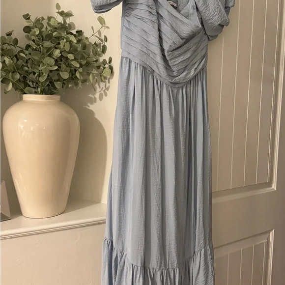 Abercrombie & Fitch Light Blue Strapless Dress - Picture 4 of 4